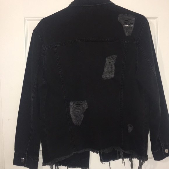 Black Jean Jacket - Picture 3 of 6